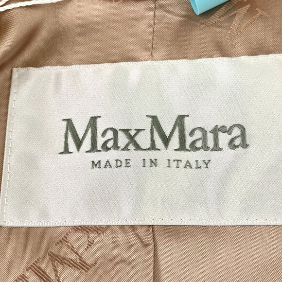 Max Mara Womens Belted Wool & Cashmere Blend Coat Size 38 Beige - Picture 8 of 8